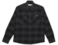 Off-White Outline Arrows Flannel Shirt 'Grey/White'