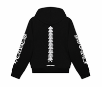 Chrome Hearts Black Tire Track-Crosses Hoodie