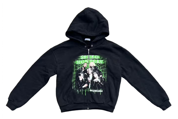 Black Balenciaga Speed Hunters Hoodie (ZIP UP)