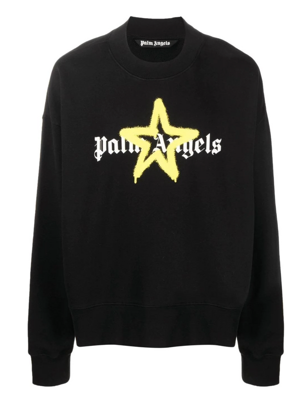 PALM ANGELS Star Sprayed Crewneck