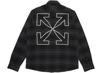 Off-White Outline Arrows Flannel Shirt 'Grey/White'
