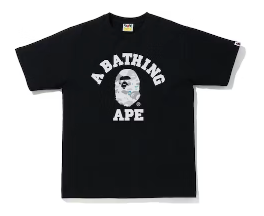 BAPE Space Camo Print College Tee Black