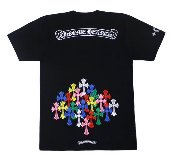 Chrome Hearts Multi Color Cross T-shirt Black