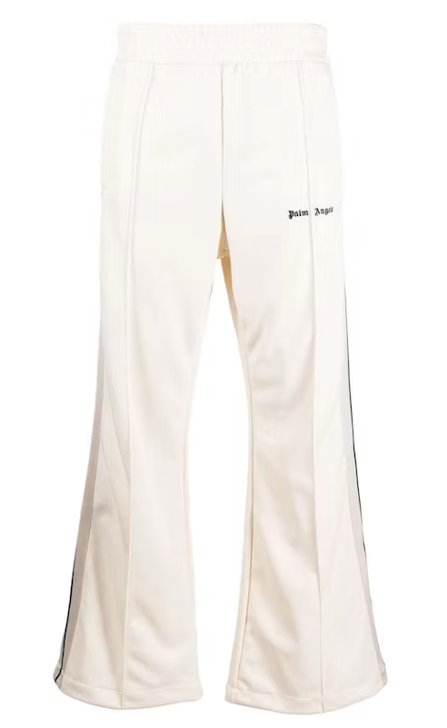 Palm Angels Monogram Flared Track Pants White