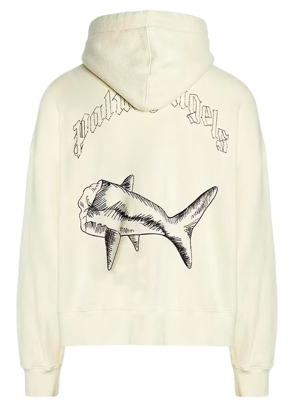 Palm Angels Split Shark Hoodie Butter/Black