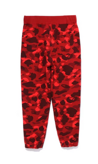 BAPE Color Camo Wide Fit Sweat Pants Red