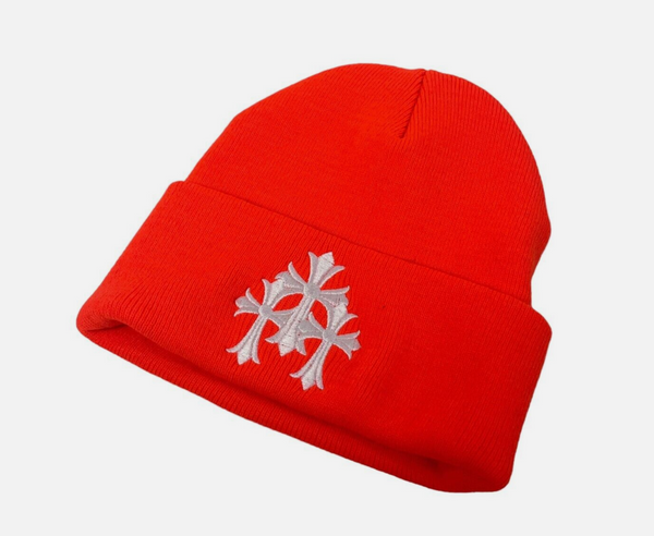 Chrome Hearts Triple Cross Beanie Orange