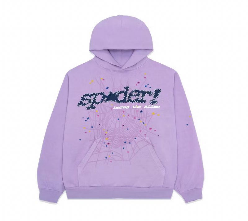 Sp5der Acai Hoodie Purple