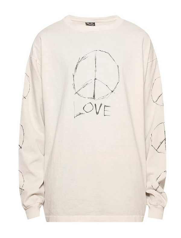 Saint Michael Love Long-Sleeve Tee 'White'