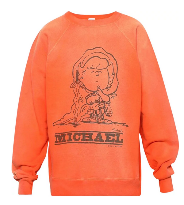 Saint Michael Crewneck Sweatshirt 'Orange'