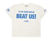 Hellstar Beat Us! T-Shirt 'White/Blue'