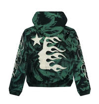 Hellstar Marble Paradise Hoodie 'Green/Black'