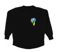 Palm Angels Sprayed Palm Logo Over Tee 'Black/Green'