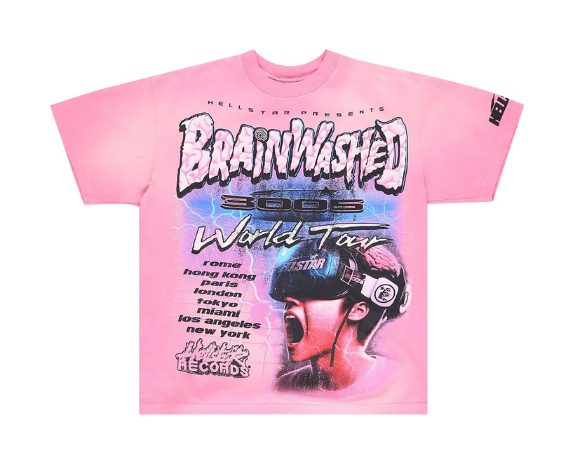 Hellstar Brainwashed T-Shirt 'Pink'