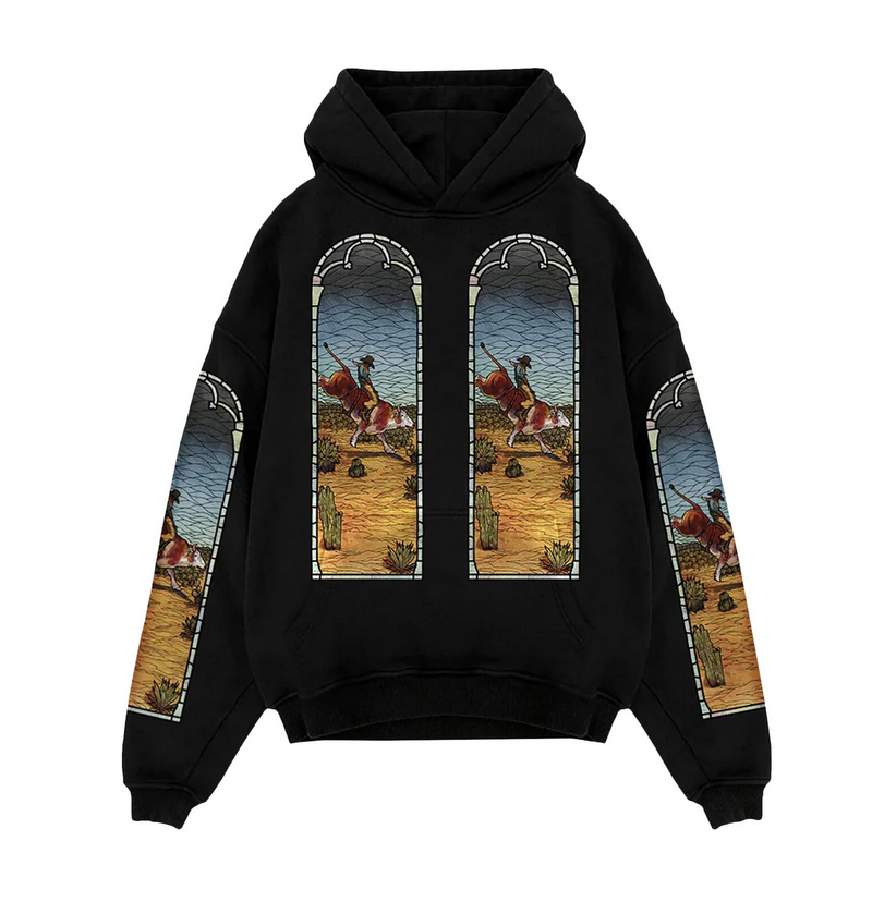 Who Decides War x EST Gee Stained Glass Hoodie 'Black'