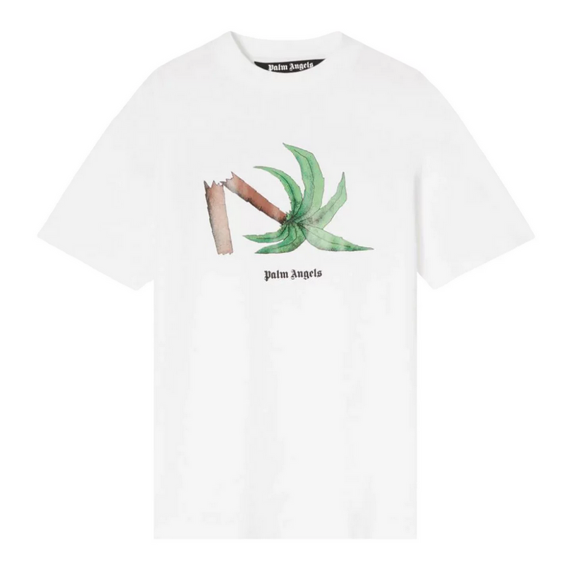 Palm Angels Broken Palm Classic Tee 'White/Green'