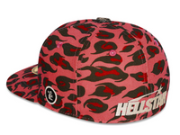 Hellstar Cheetah Print Fitted Hat 'Red'