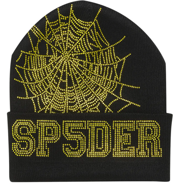 Sp5der Web Beanie Onyx/Yellow