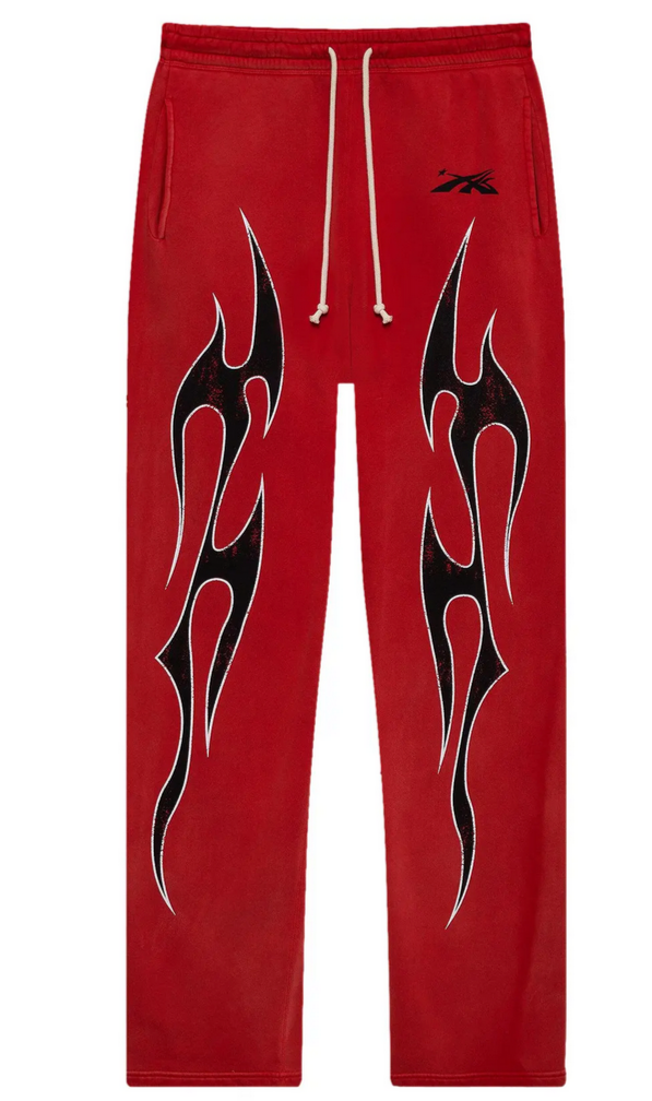 Hellstar Halloween Flame Sweatpants 'Red'