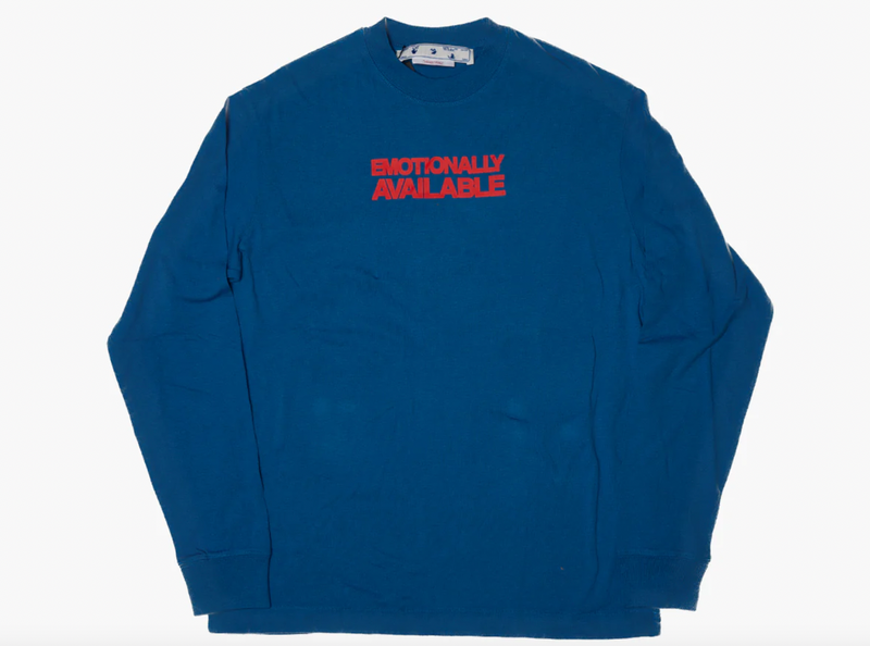 Off-White Men's Blue Emotion Arrow Skate Long Sleeve