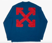 Off-White Men's Blue Emotion Arrow Skate Long Sleeve