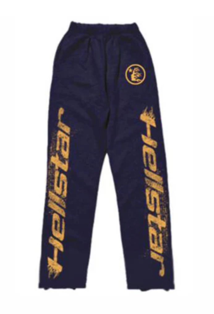 Hellstar Speed Sweatpants Navy/Yellow