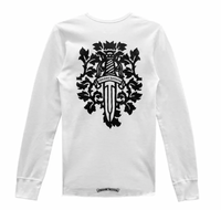 Chrome Hearts Dagger Logo Thermal Long Sleeve T-Shirt White