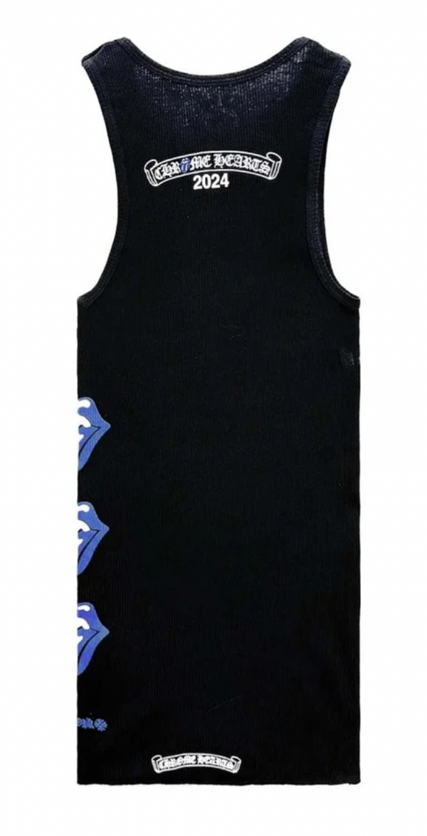 Chrome Hearts Rolling Stones Scroll Logo Tank Top