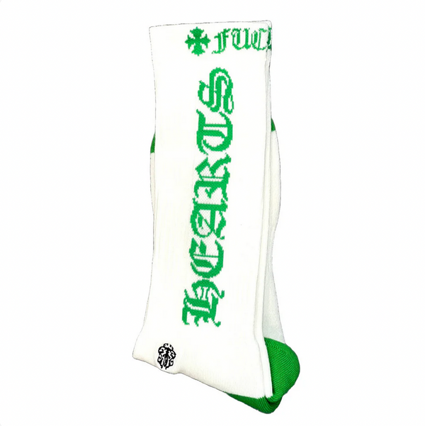 Chrome Hearts CH Logo Socks White/Green
