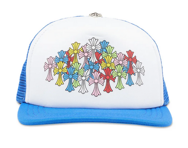 Chrome Hearts Crosses Trucker Hat 'Blue/White'