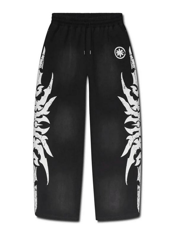 LostShdws Complex Con Exclusive Acid Wash Sweatpants Black