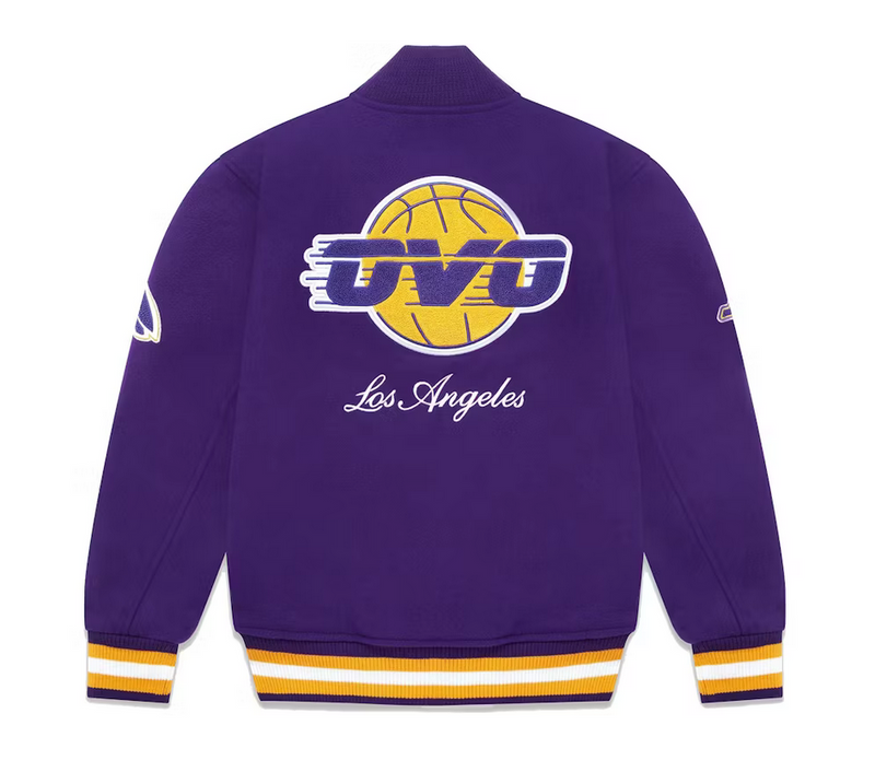 OVO x NBA Lakers Varsity Jacket Purple