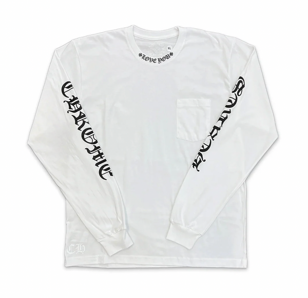 Chrome Hearts Neck Logo Love You Long Sleeve White