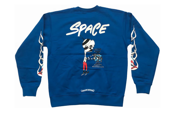 Chrome Hearts Matty Boy Space Crewneck Sweatshirt Blue