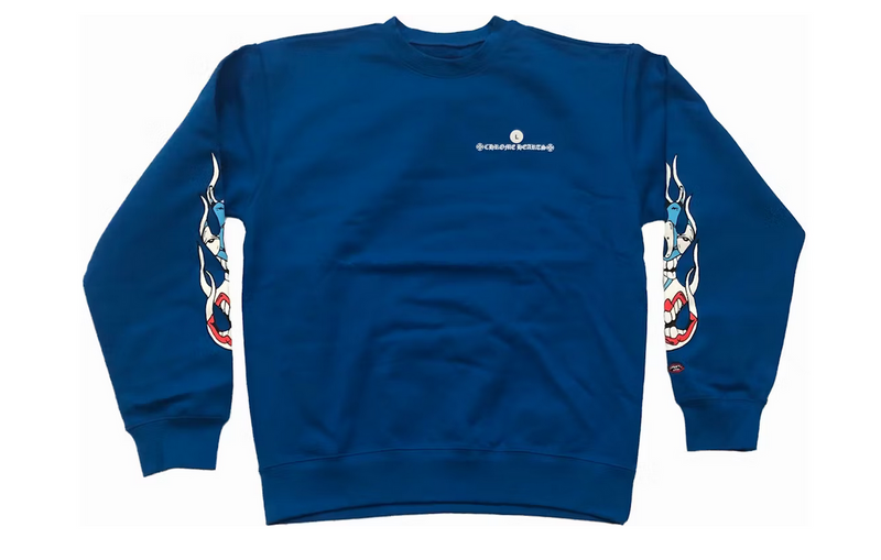 Chrome Hearts Matty Boy Space Crewneck Sweatshirt Blue
