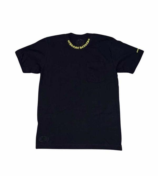 Chrome Hearts Neck Logo Tee Black Lime