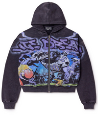 VALE FOREVER RAVEN ZIP UP HOODIE