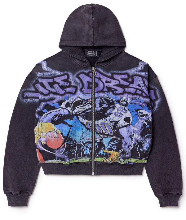 VALE FOREVER RAVEN ZIP UP HOODIE