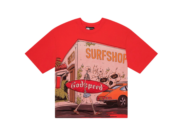Godspeed Surf Shop T-Shirt Red