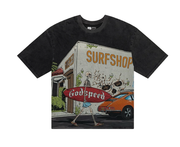 Godspeed Surf Shop T-Shirt Grey Wash