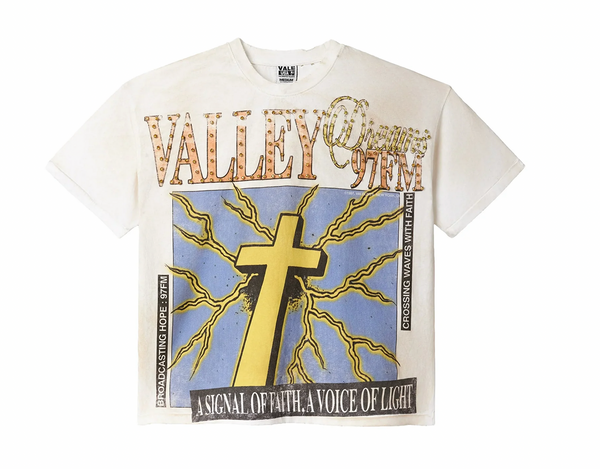 Vale Forever Thunder Cross Bling Tee Vintage White