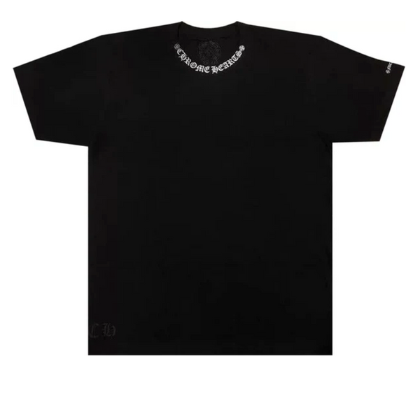chrome black/white neck logo Tshirt