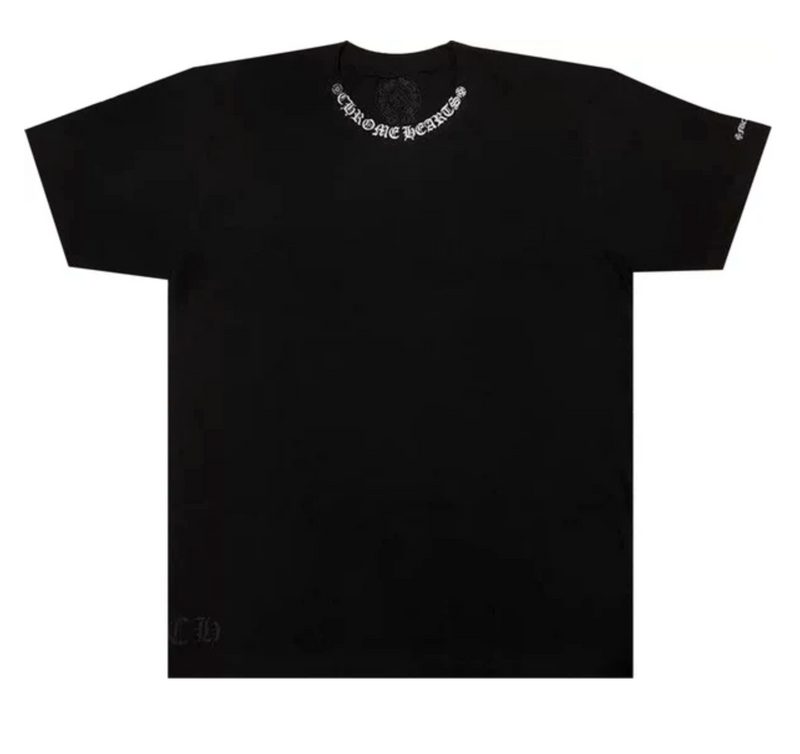 chrome black/white neck logo Tshirt