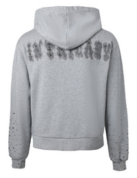 Lost Intricacy Ash Grey Patch Zip Up