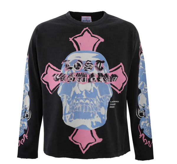 Lost x Unknwnism Long Sleeve - Black/Blue/Pink
