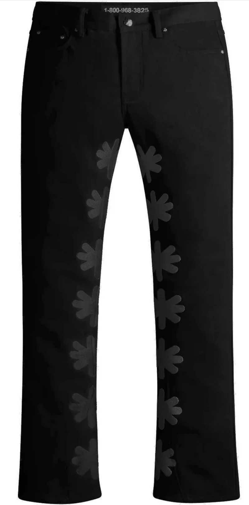 Black on Black sun Logo Denim