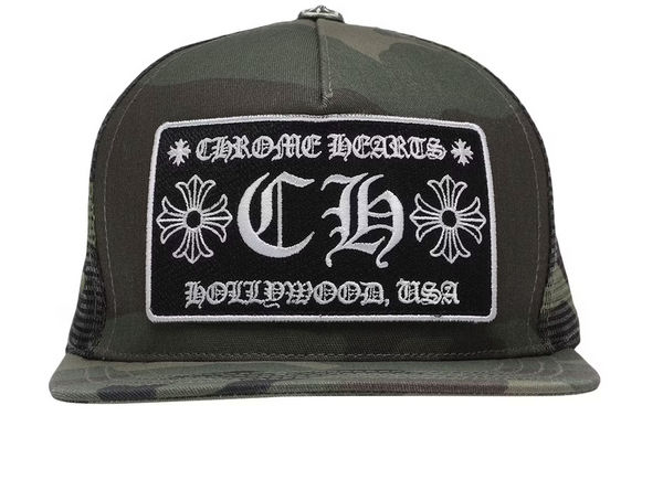 Chrome Hearts CH Hollywood Trucker Hat Camo