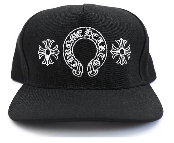 Chrome Hearts Horseshoe Denim Baseball Hat Black