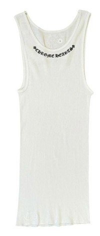 Chrome Hearts Neck Logo Tank Top White