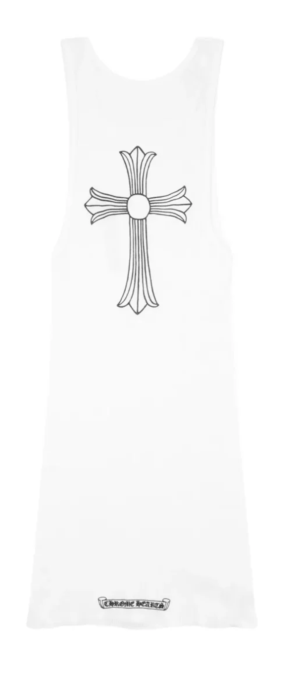 Chrome Hearts T-Bar Logo Tank Top White